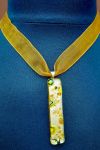 Medalion din sticla de Murano cu foita de aur 